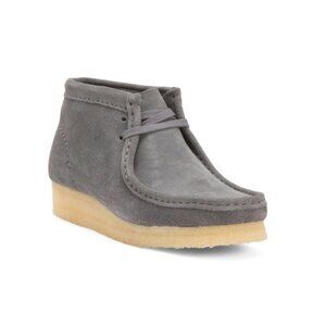 CLARKS Grey/blue Suede Wallabee Comfort Boots